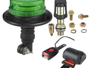 Seat Belt Kit With Beacon LED DIN Base Green
