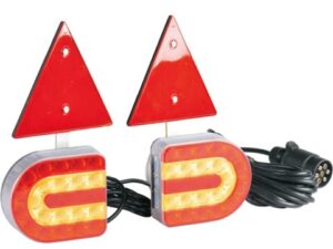LED Trailer Set 7.5M Magnetic 2 Lights 2 Triangles