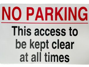 Sign No Parking Access 240 x 360mm