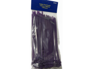 Cable Ties Purple 4.8mm x 200mm (100 pcs)