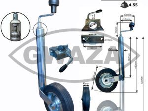 Jockey Wheel 42mm with Clamp N.W.L 150kg
