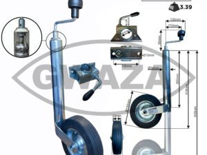 Gwaza Jockey Wheel 34mm with Clamp N.W.L 75kg