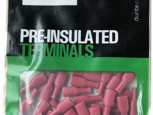 Terminal Fully Insulated Red 6.4mm Pack 50