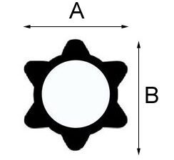 Tractor PTO Star Tube Outer S5 1M