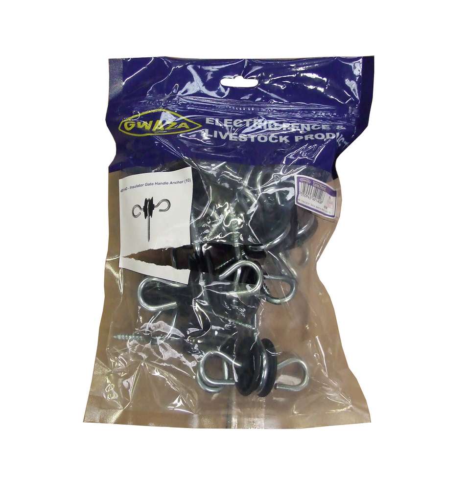 Electric Fence Insulator Gate Handle Anchor Pack of 10
