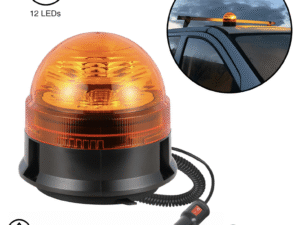 Magnetic LED Beacon Amber 12/24V