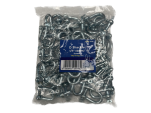 Shackle D 1/4 inch (6mm) Screw (Bag of 50)