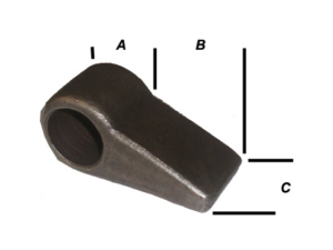 Tab Locking Bar 25mm bar 36 x 48 x 36mm