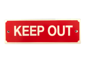 Sign Keep Out 200 x 65mm