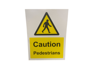 Sign Caution Pedestrians 400 x 300mm