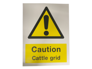 Sign Caution Cattle Grid 400 x 300mm